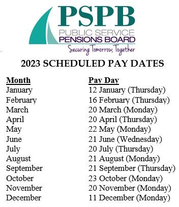 2023 Pay Dates