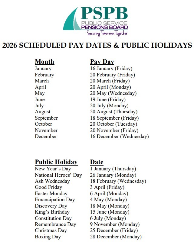 2026 Pay Dates and Public Holidays