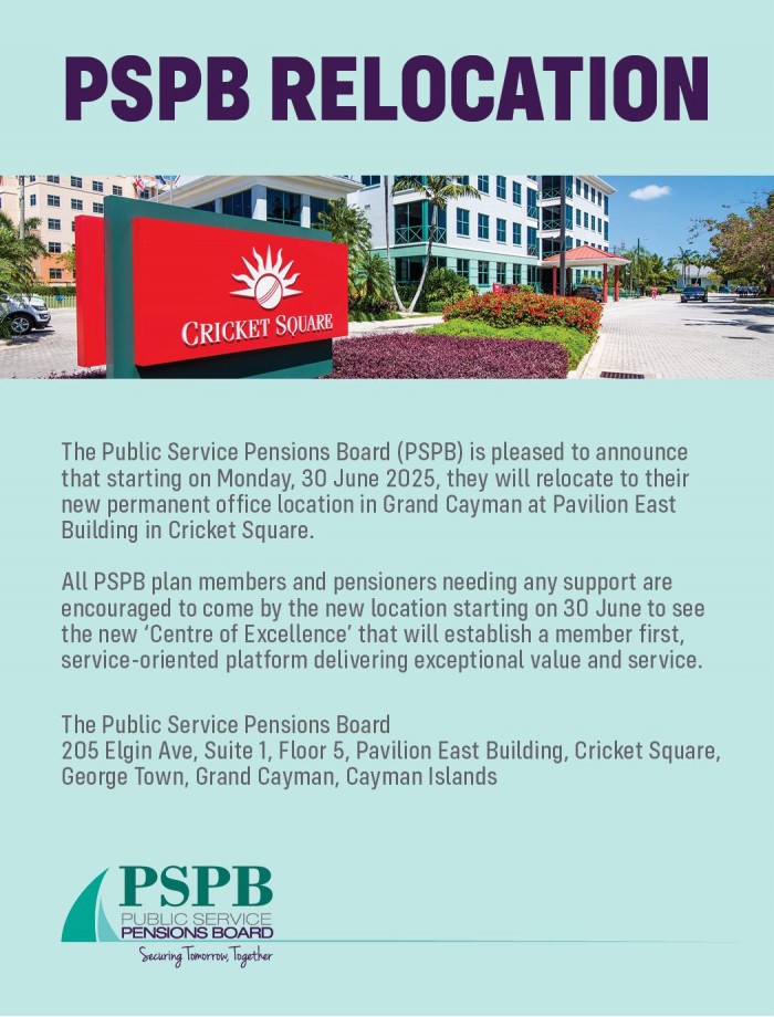 PSPB Office Relocating to Cricket Square