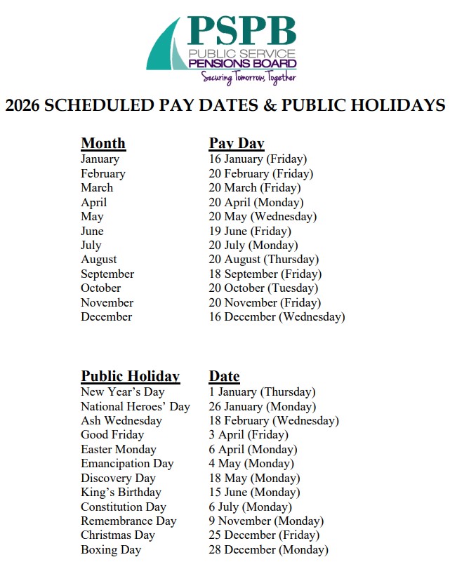 2026 Pay Dates and Public Holidays